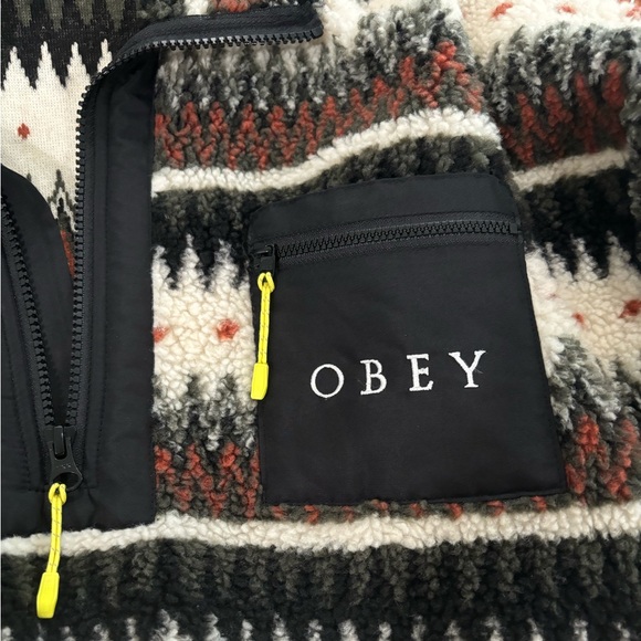 OBEY Women’s Half Zip Pullover Jacket - Picture 7 of 9